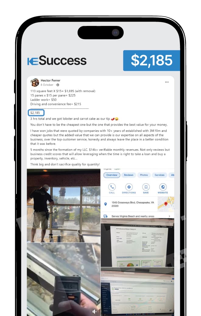 Student result showing $2,185