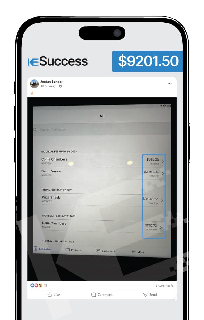 Student result showing $9,201