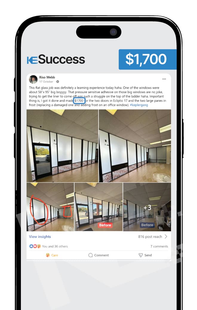 Student result showing $1,700
