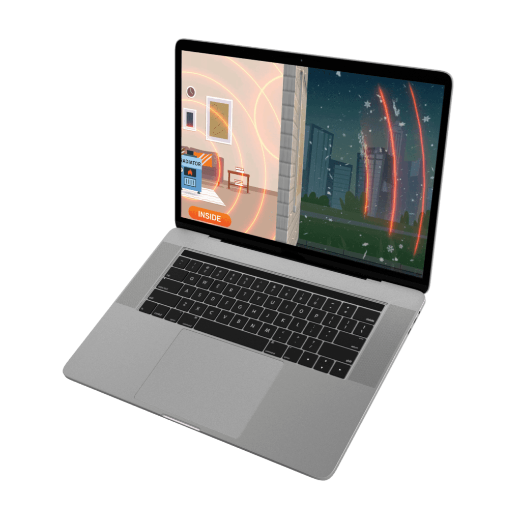 Animated graphics used inside the training